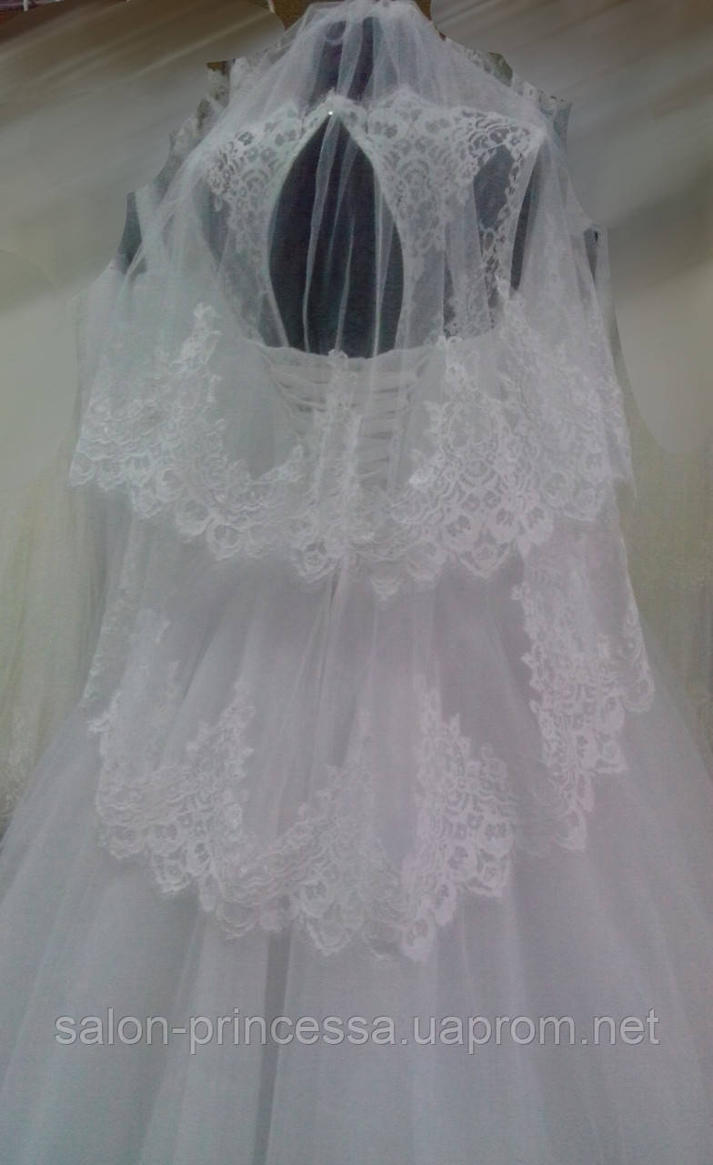 Свадебное платье с рукавчиком 1/2 "16-14" - фото 8 - id-p343030973