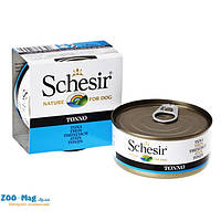 Консерви для собак Schesir ТУНЕЦ у желе, вологий корм, банка, 0.15 кг