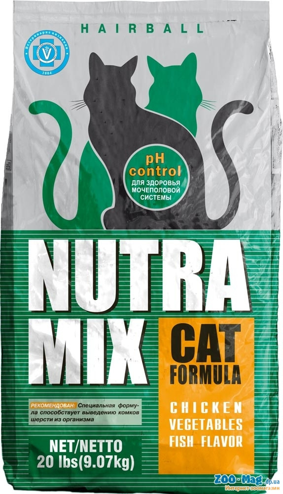 Корм для кішок Nutra Mix Hairball 22,68кг, фото 1