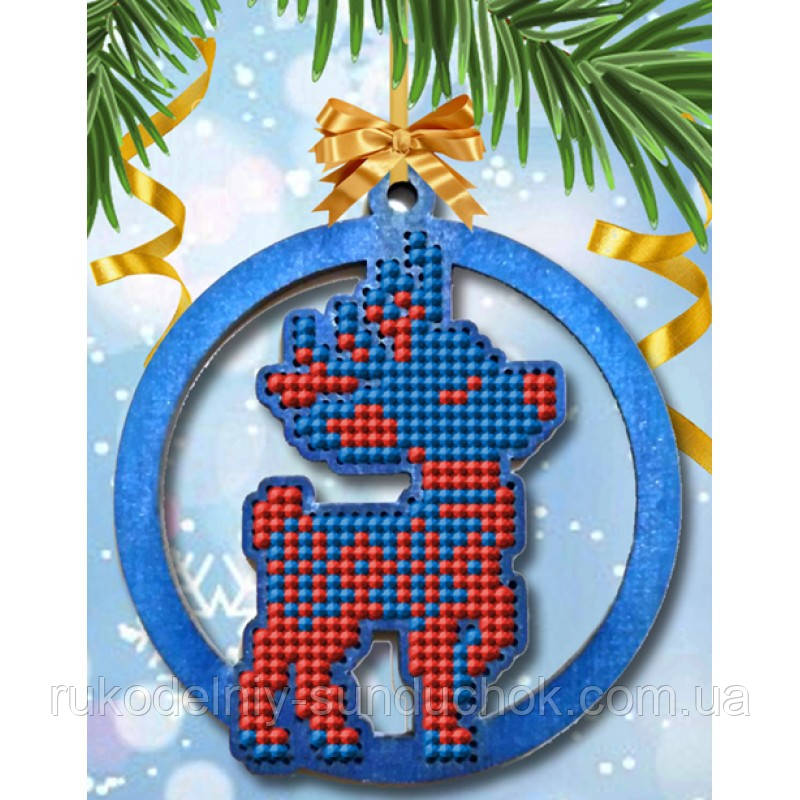 Заготівля з фанери для вишивки бісером "Новорічна іграшка" 3381, фото 1