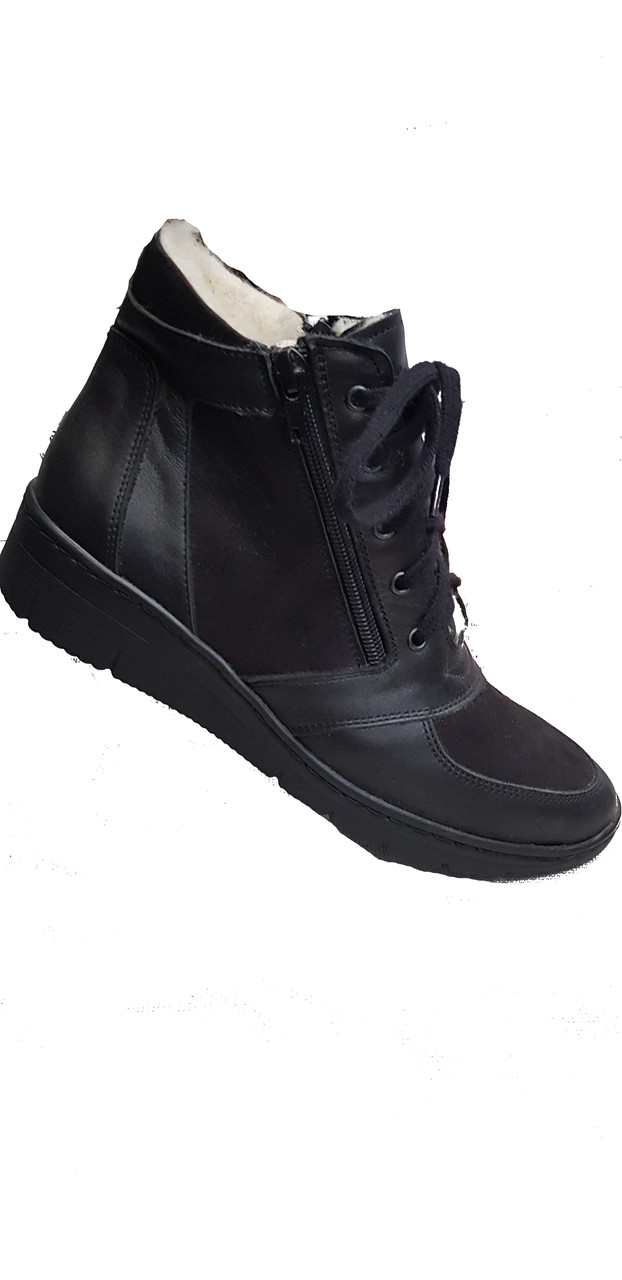 Ботинки черные женские зимние Steizer - фото 7 - id-p1282658392