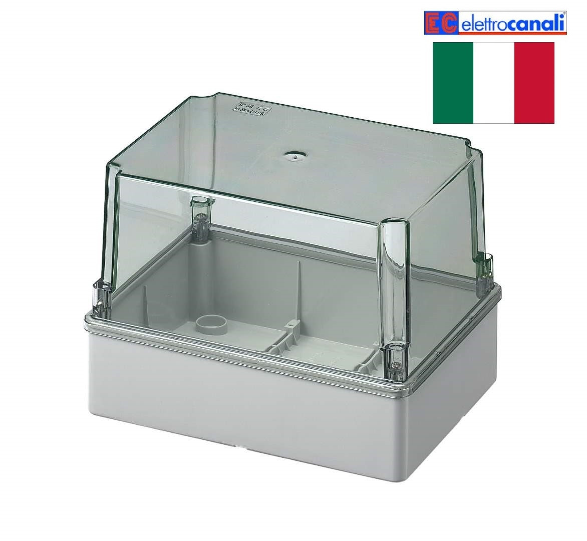 Коробка розподільна IP56 190x140x140 Elettrocanali EC440C6 (настінна з прозорою кришкою)