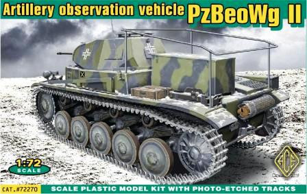 Пластикова модель 1/72 ACE 72270 Німецький командирський танк Artillery observation vehicle PzBeoWg II