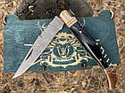 Ніж складаний дамаський зі штопором S- 52 ріг буйвола, фото 3