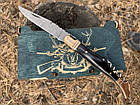 Ніж складаний дамаський зі штопором S- 52 ріг буйвола, фото 4