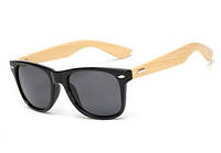 Очки солнцезащитные Wayfarer bamboo с бамбуковыми дужками