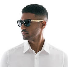 Окуляри сонцезахисні Wayfarer bamboo з бамбуковими дужками