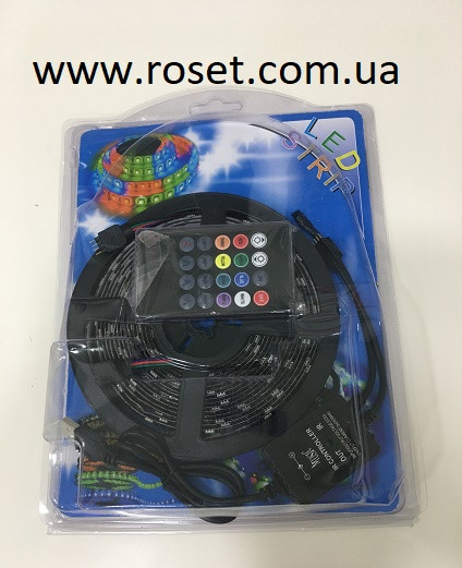 Світлодіодна стрічка SMD 5050 RGB 7373 з мікрофоном і пультом ДУ (від USB)