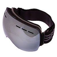 Лыжная маска SPOSUNE черная HX021 (линзы серебряные зеркальные) gsport