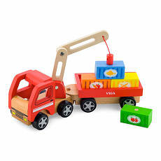 Дерев'яна іграшкова машинка Viga Toys Автокран (50690), фото 3