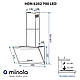 Біла витяжка для кухні настінна декоративна похила Minola HDN 6202 WH/INOX 700 LED, 60 см, фото 3
