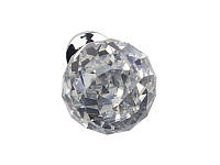 Мебельная ручка-кнопка GTV Crystal A d=30мм, хром, кристалл