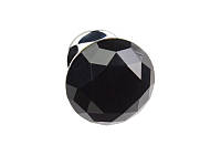 Мебельная ручка кнопка GTV Crystal B d=30мм, хром/черный кристалл