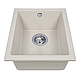 Гранітна кухонна мийка Perfelli ESTO PGE 10-38 LIGHT BEIGE, монтаж під стільницю, колір світло-бежевий, фото 6