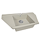 Гранітна кухонна мийка Perfelli MAJESTIC TGM 125-96 LIGHT BEIGE, кутова врізна, колір світло-бежевий, фото 6
