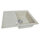 Гранітна кухонна мийка Perfelli SILVE PGS 134-64 LIGHT BEIGE, колір світло-бежевий, врізна прямокутна, фото 6