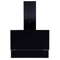 Черная мощная наклонная кухонная вытяжка Perfelli DNS 6602 BL LED, сенсорная настенная декоративная, 60 см