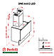 Чорна потужна похила кухонна витяжка Perfelli DNS 6602 BL LED, сенсорна настінна декоративна, 60 см, фото 4