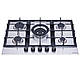 Газова варильна поверхня Perfelli HGM 71624 I, нержавіюча сталь на 5 конфорок, з турбо конфоркою, фото 9