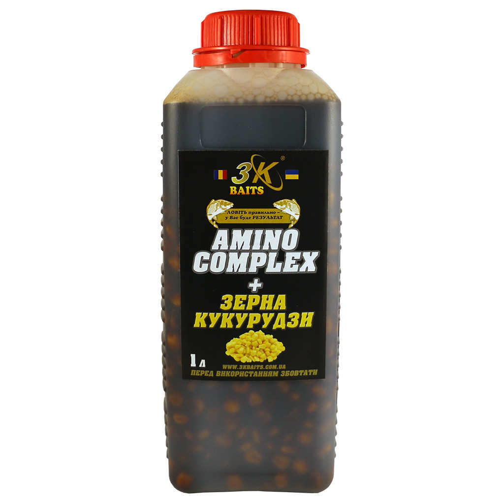 Прикорм 3KBaits Зерна кукурудзи залиті в AminoComplex 1000мл (3KB1139)