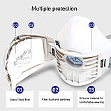 Пылезащитная маска PM2.5, респиратор. 10 фильтров N95, фото 2