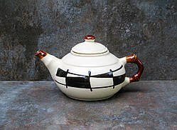 Чайник 600 мл., декор "Галаретка" чорно-білий