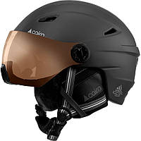Универсальный горнолыжный шлем Cairn Electron Visor Photochromic mat black 57-58 (черный)