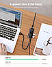 Мережевий адаптер Ugreen usb hub USB 3.0 - 3хUSB 3.0 + RJ45 Ethernet 1000Mbps Black (20265), фото 8