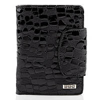 Женский кошелек портмоне кожаный компактный тонкий Desisan черный (t086)