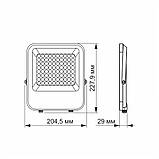 Прожектор LED 50W 5000K 100-240V АС сірий PREMIUM F2 (3 роки) VIDEX, 25958, фото 3