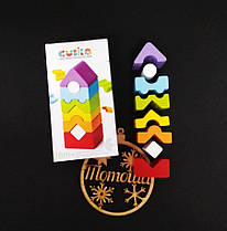 Дерев’яна пірамідка Кубика / Дерев’яна пірамідка LD-12 Cubika, Левеня, 15009, матеріал - дерево