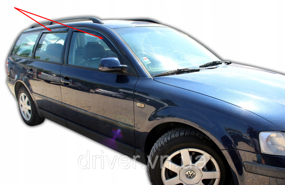 Дефлектори вікон вставні VW Passat B5 1996-2005 Combi/універсал, весь комплект. Польша