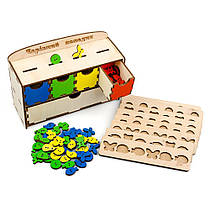 Дерев'яна гра Чарівний комодик Пізнавальник, 64 фігурки, для малюків, 21*14.8*7.5 см