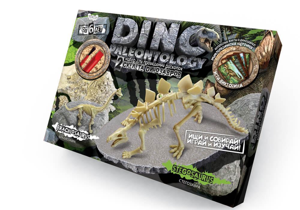 Набір для проведення розкопок Динозаври (Dino Paleontology) Danko toys, 6 років, 2 скелета динозаврів, фото 1