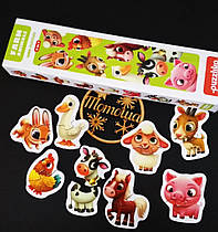 Пазли-половинки міні Тварини ферми Puzzlika, 16 елементів, від 2-х років