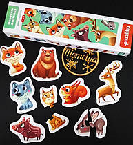 Пазли-половинки міні Тварини Карпат Puzzlika, 16 елементів, від 18 місяців