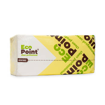 Рушники паперові V Standart білі 2-шар 160 шт Eco Point soft pack