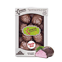 Зефір рожевий у шоколадній глазурі з асай беррі без цукру зі стевією 600 г STEVIASUN OST-212