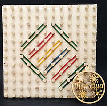 Дерев'яний математичний планшет, геоборд Фантазуємо з резиночками / Геометричні 12х12 90078 Ро, для молодшої школи