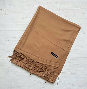 Однотонний шарф палантин Маріана 185*70 темний бежевий 1802-19, фото 2