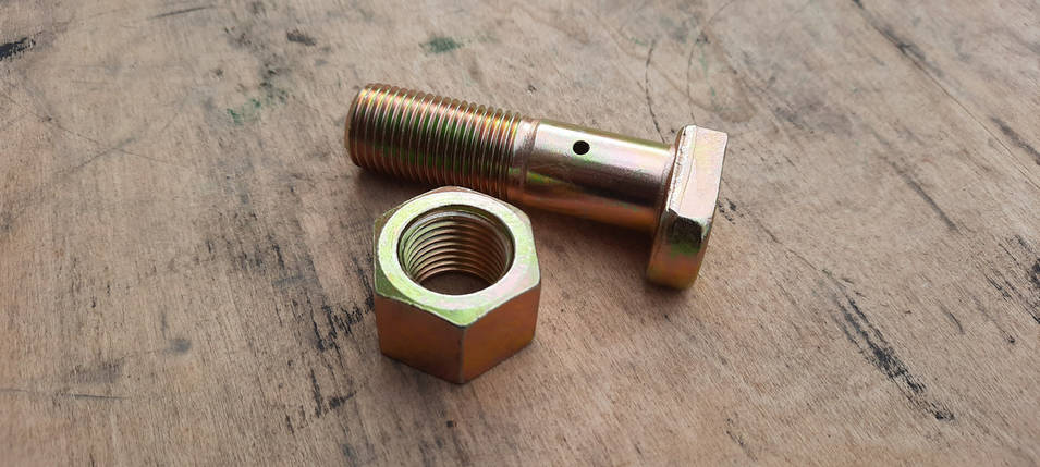 5335-3104008 Болт колеса з гайкою (чобіток) М20х60 МАЗ (53353104008), фото 1