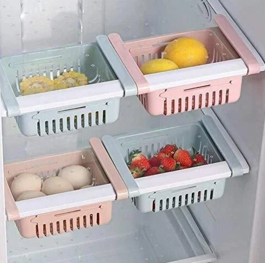 Органайзер на холодильник strechable hanging storage rack | Контейнер для холодильника