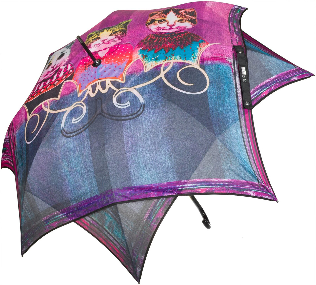 Парасолька тростина PERLETTI 21213; 4100 фіолетовий коті, фото 1