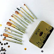 Набір пензлів для макіяжу 12в1 KYLIE Professional Brash Set золотий