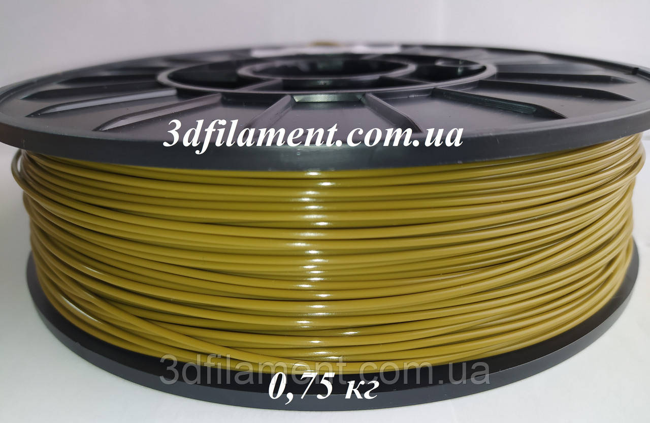 Пластик PLA (ПЛА) Оливковий (койот) 1,75mm 0,75кг, фото 1