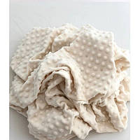 Плюшевий чохол  на кушетку массажну  молочний дотс, 80×220 см