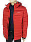 Зимова чоловіча куртка Black vinyl C20-1004 C Red в червоному кольорі, фото 2