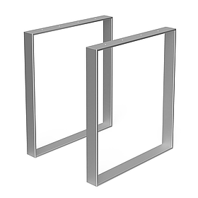 Комплект опор для столу з металу 600×70 мм, H 730 мм 2 шт Сатин