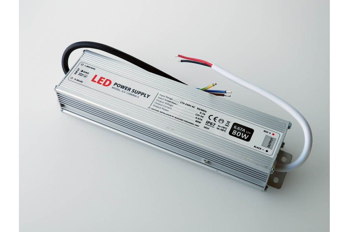 Блок живлення 80W 12V герметичний premium Jinbo