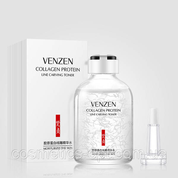 Зволожувальний тонер із колагеном Venzen Collagen Protein Line Carving Toner, 50 мл